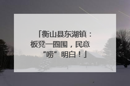 衡山县东湖镇：板凳一圈围，民意“唠”明白！