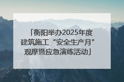 衡阳举办2025年度建筑施工“安全生产月”观摩暨应急演练活动