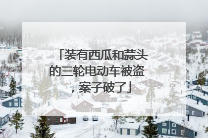 装有西瓜和蒜头的三轮电动车被盗，案子破了