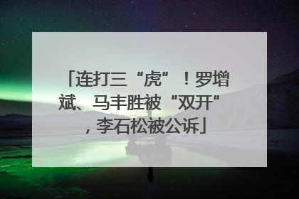 连打三“虎”！罗增斌、马丰胜被“双开”，李石松被公诉