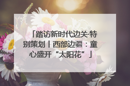踏访新时代边关·特别策划丨西部边疆：童心盛开“太阳花”