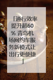 通行效率提升超60% 青岛机场网约车服务新模式让出行更便捷