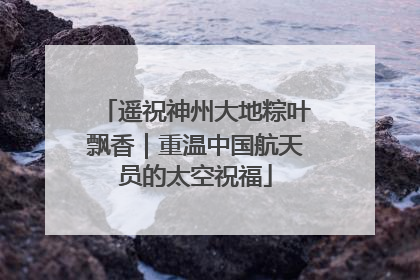 遥祝神州大地粽叶飘香｜重温中国航天员的太空祝福