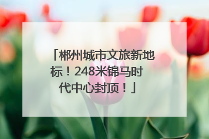 郴州城市文旅新地标！248米锦马时代中心封顶！