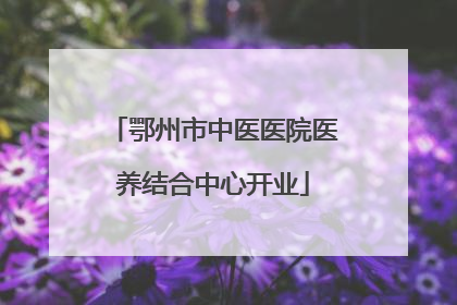 鄂州市中医医院医养结合中心开业