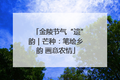 金陵节气“遗”韵｜芒种：笔绘乡韵 画意农情