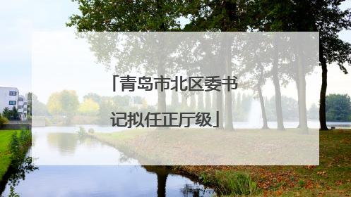 青岛市北区委书记拟任正厅级