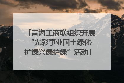青海工商联组织开展“光彩事业国土绿化·扩绿兴绿护绿”活动