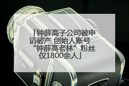 钟薛高子公司被申请破产 创始人账号“钟薛高老林”粉丝仅1800余人