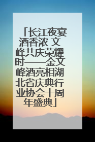 长江夜宴酒香浓 文峰共庆荣耀时——金文峰酒亮相湖北省庆典行业协会十周年盛典