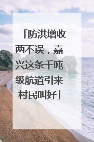 防洪增收两不误，嘉兴这条千吨级航道引来村民叫好