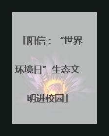 阳信：“世界环境日”生态文明进校园