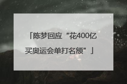 陈梦回应“花400亿买奥运会单打名额”