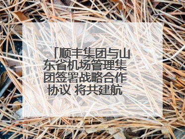 顺丰集团与山东省机场管理集团签署战略合作协议 将共建航空物流新生态