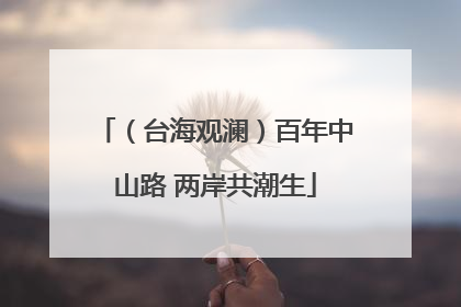 （台海观澜）百年中山路 两岸共潮生