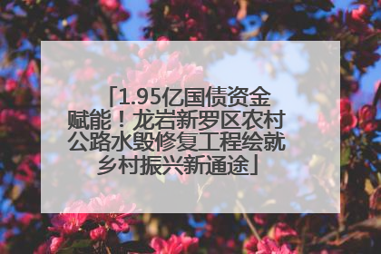 1.95亿国债资金赋能！龙岩新罗区农村公路水毁修复工程绘就乡村振兴新通途