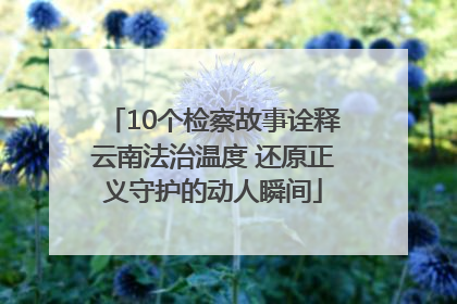 10个检察故事诠释云南法治温度 还原正义守护的动人瞬间