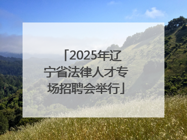2025年辽宁省法律人才专场招聘会举行