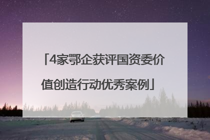 4家鄂企获评国资委价值创造行动优秀案例