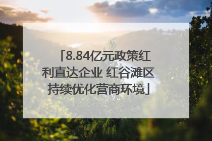 8.84亿元政策红利直达企业 红谷滩区持续优化营商环境