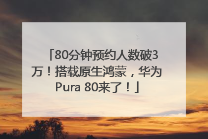 80分钟预约人数破3万！搭载原生鸿蒙，华为Pura 80来了！