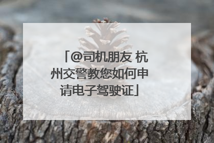@司机朋友 杭州交警教您如何申请电子驾驶证
