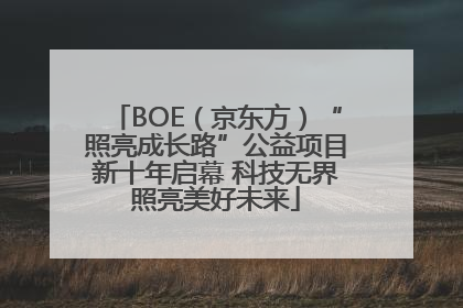 BOE（京东方）“照亮成长路”公益项目新十年启幕 科技无界照亮美好未来